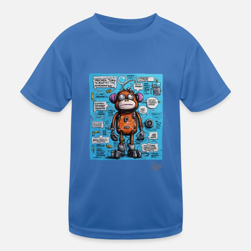 Singe robot drôle et funky T-shirt sport Enfant