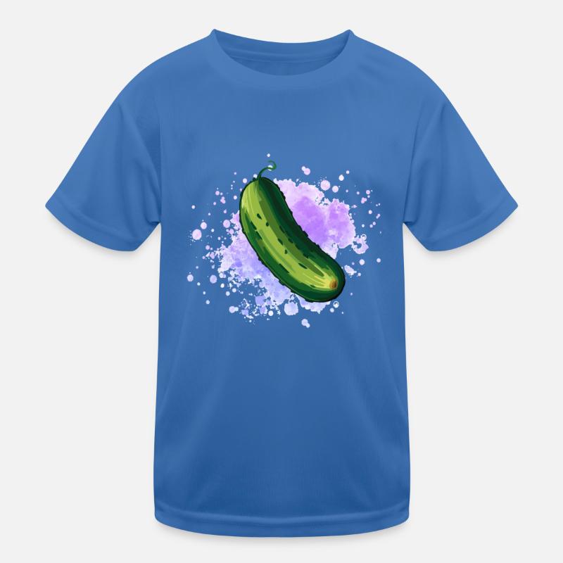 Végétarien Végétalien Aigre Concombre Design T-shirt sport Enfant
