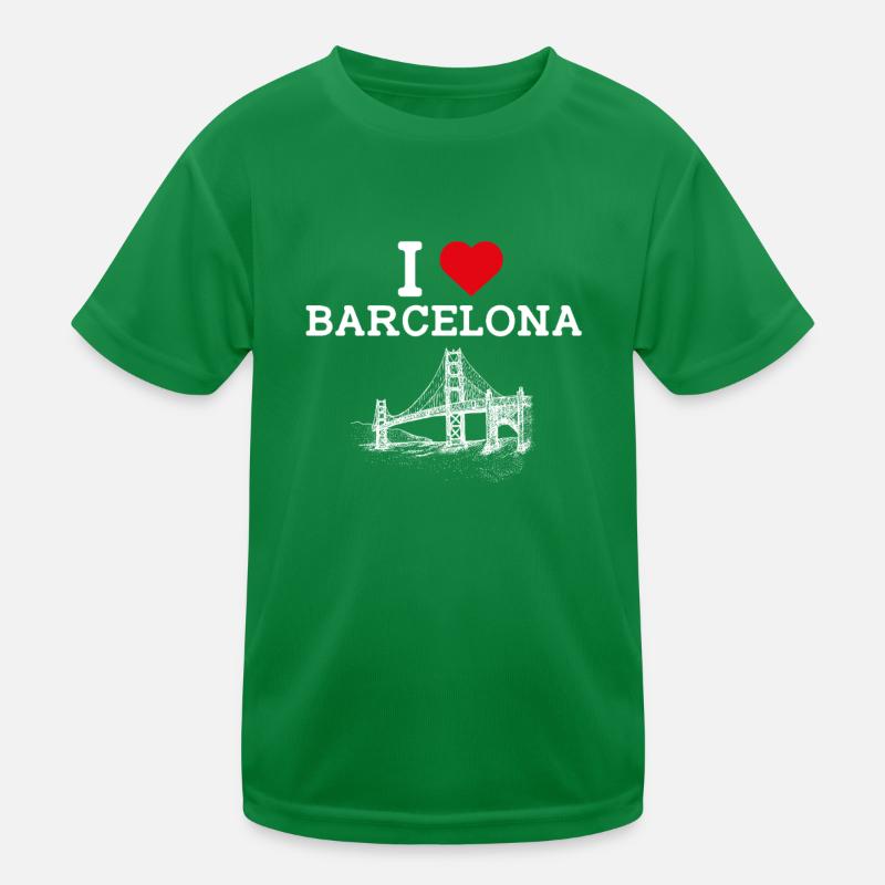 J’aime Barcelone Espagne Lover Golden Gate Bridge T-shirt sport Enfant
