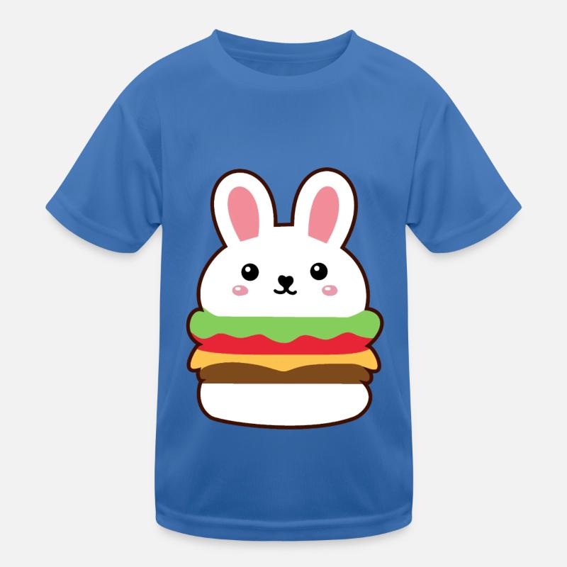 Burger Rabbit Fast Food Kids Functional T-Shirt