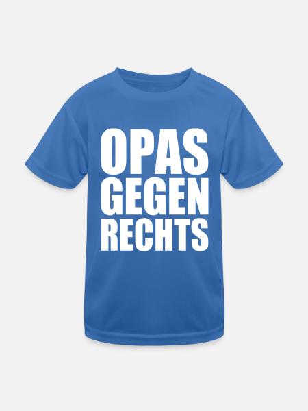 Opas gegen rechts - Kinder Funktions-T-Shirt - Königsblau