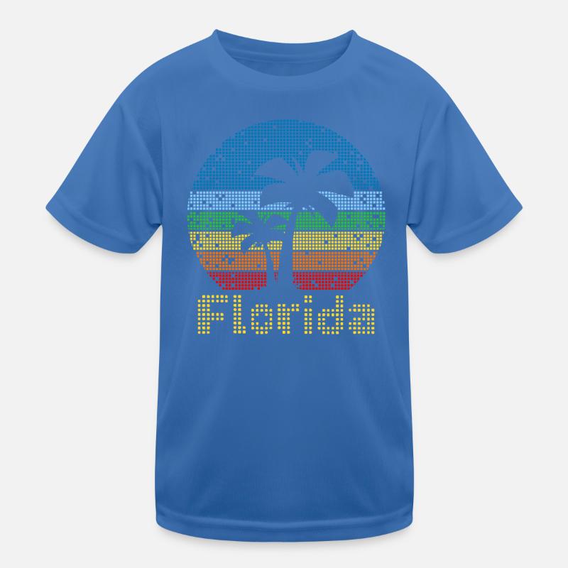 8bit Retro Florida Urlaub Kinder Funktions-T-Shirt