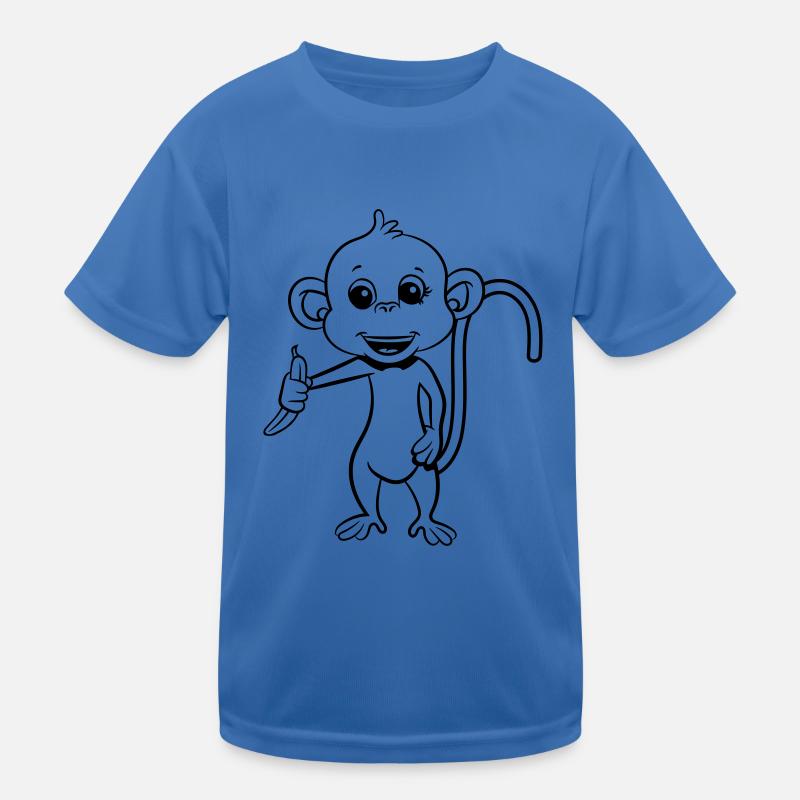 affe hat banane Kinder Funktions-T-Shirt