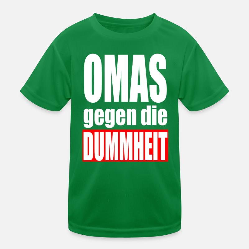 Omas gegen Dummheit Kinder Funktions-T-Shirt