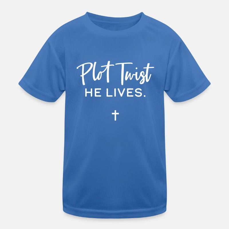 Plot Twist Er lebt Kinder Funktions-T-Shirt