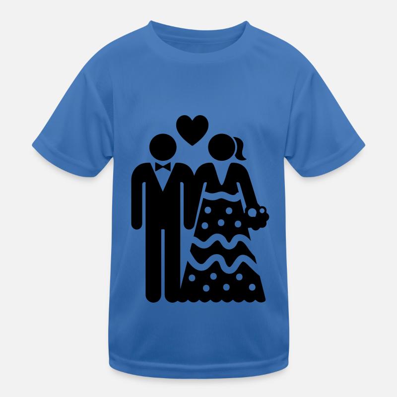 Couple Wedding Bridal Couple Kids Functional T-Shirt