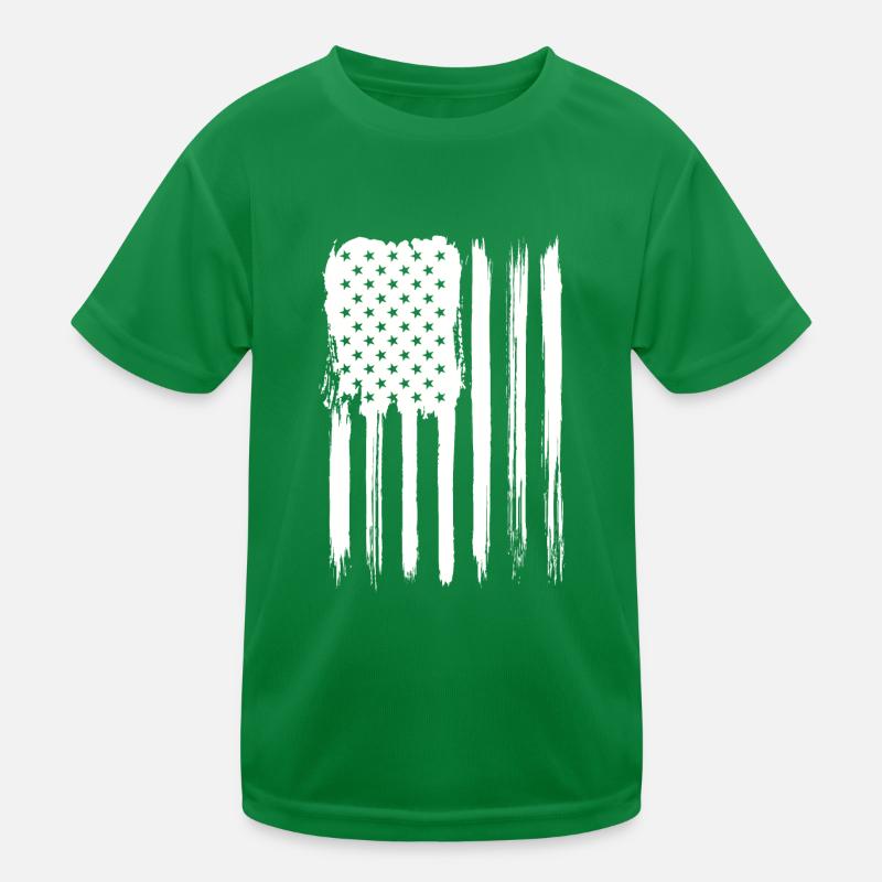 drapeau américain élégant graffiti T-shirt sport Enfant