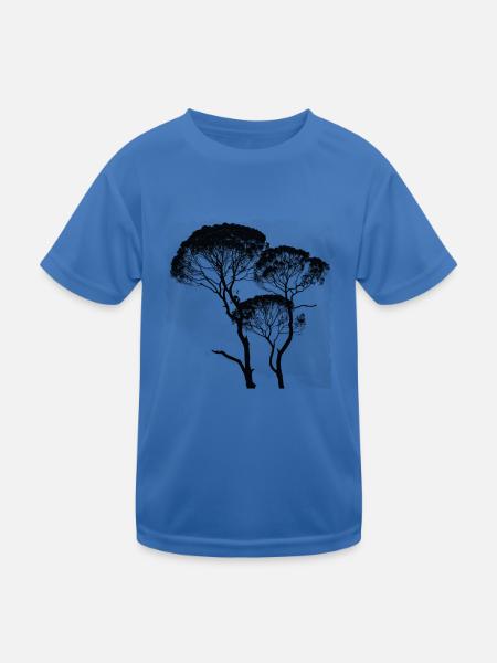 Baeume Bäume Äste Afrika Africa - Kinder Funktions-T-Shirt - Königsblau - Vorne