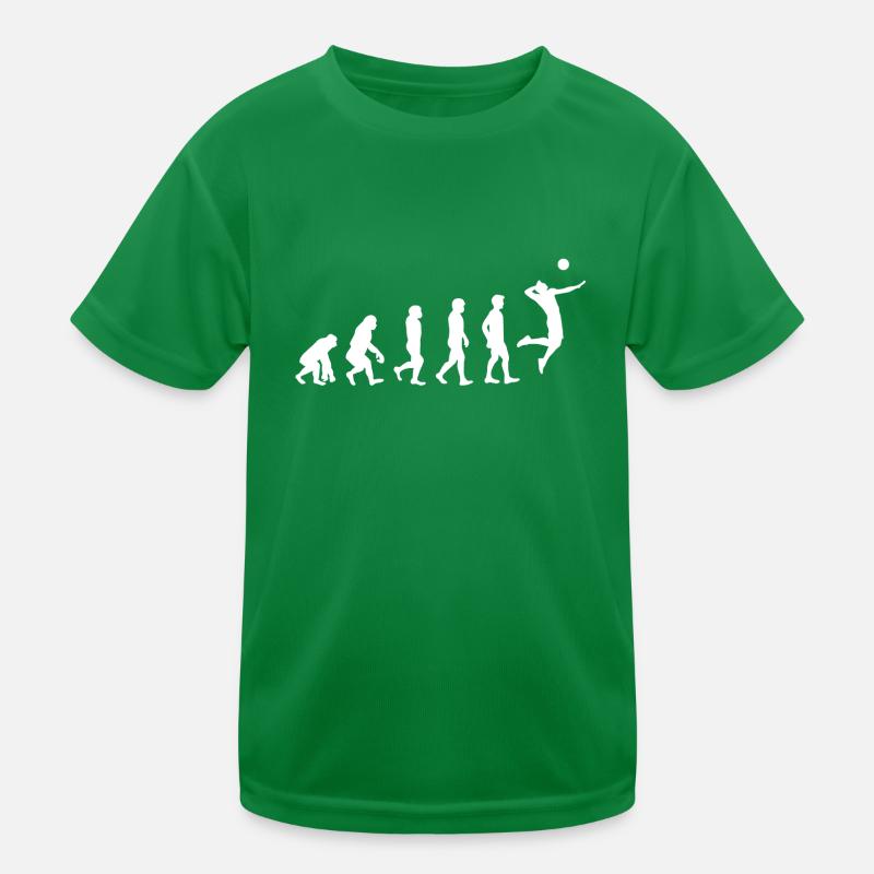 Volleyball Evolution Entwicklung Beachvolleyball Kinder Funktions-T-Shirt