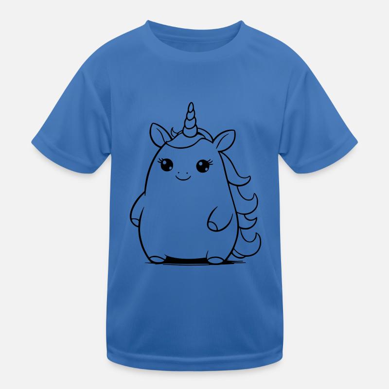 Chubby unicorn as vector illustration Kids Functional T-Shirt