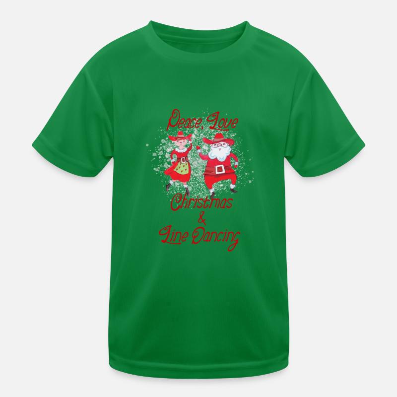 Weihnachten Linedance Geschenk T-Shirt Kinder Funktions-T-Shirt