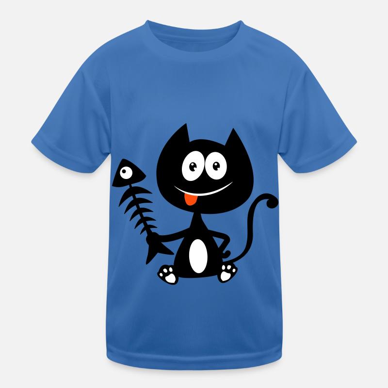 Gourmet cat, fish eater! Cat humor Kids Functional T-Shirt