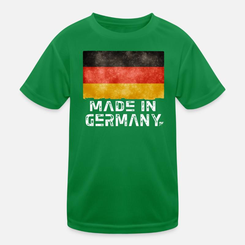 Made in Germany Flag – Distressed Style Kids Functional T-Shirt