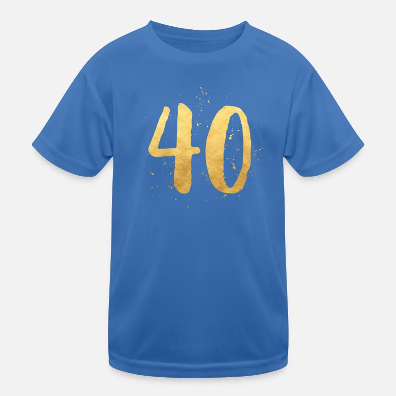 40 gold runder Geburtstag vierzig Kinder Funktions-T-Shirt