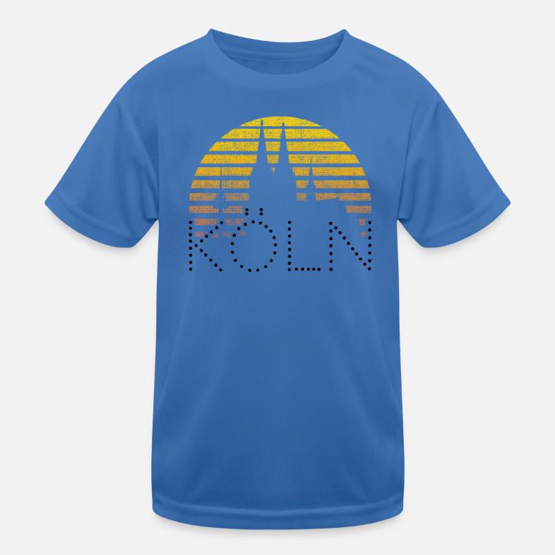 Köln Kölner Skyline Kölner Dom Vintage Geschenk Kinder Funktions-T-Shirt