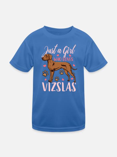 Vizsla - Kinder Funktions-T-Shirt - Königsblau