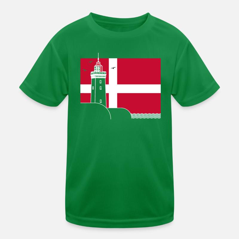 Drapeau du Danemark avec phare de Rubjerg Knude T-shirt sport Enfant