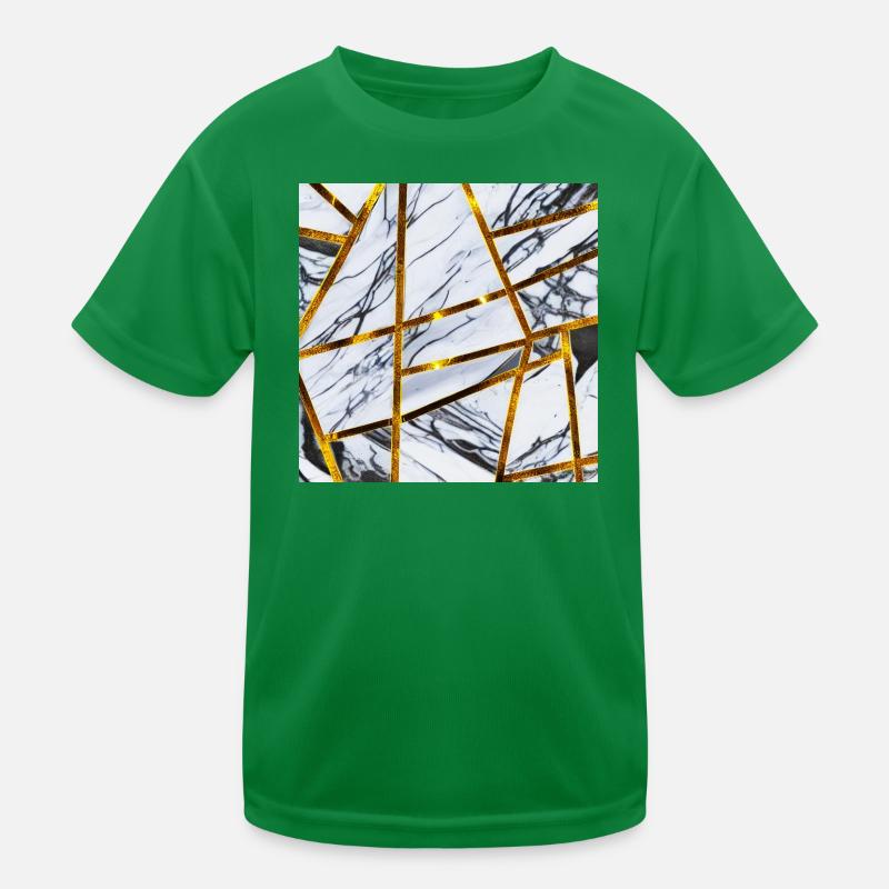 Marmor Weiß Gold Kinder Funktions-T-Shirt