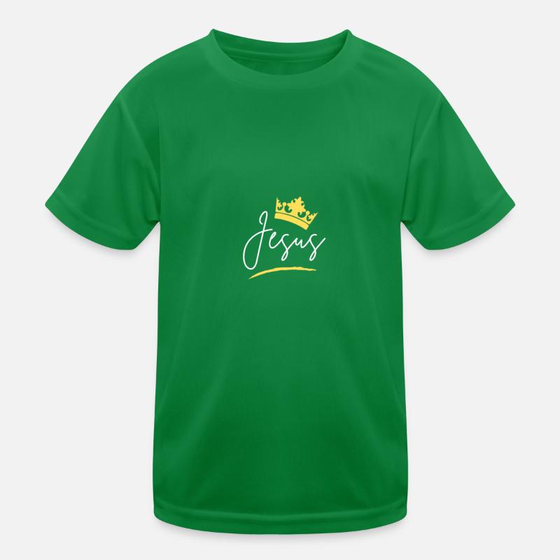 Chemise Jésus Crown Script T-shirt sport Enfant