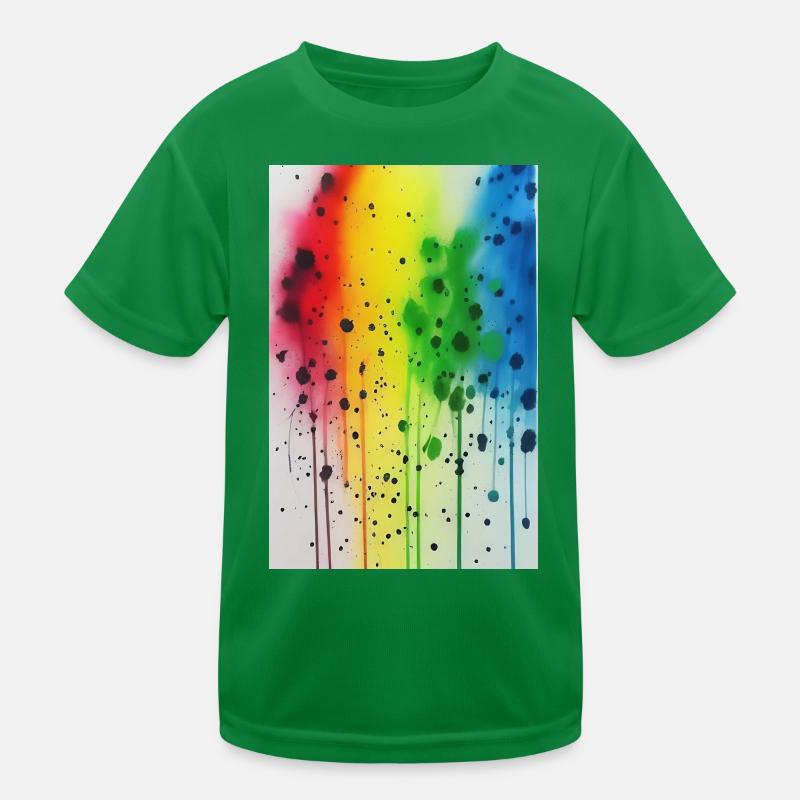 Farbspritzer Kinder Funktions-T-Shirt