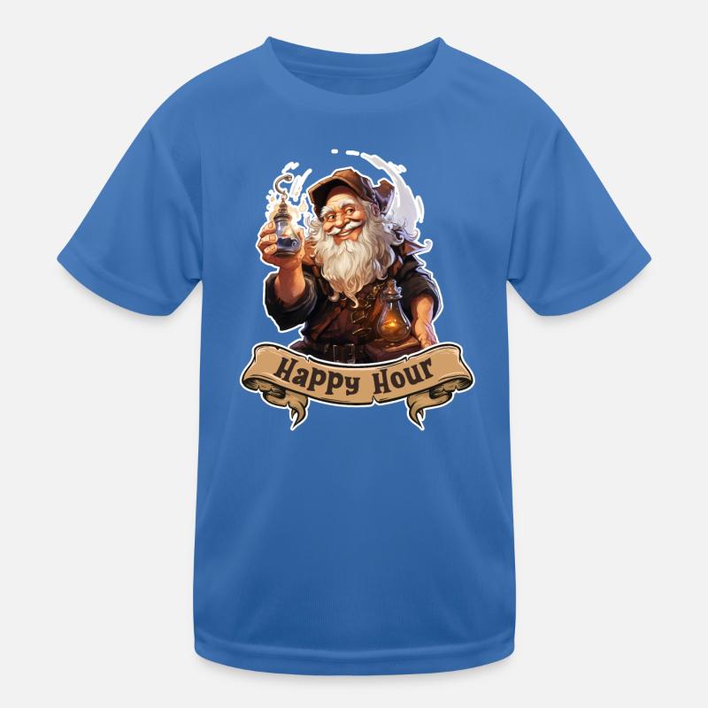Happy Hour Dwarf with Magic Potion Role Playing Game Kids Functional T-Shirt