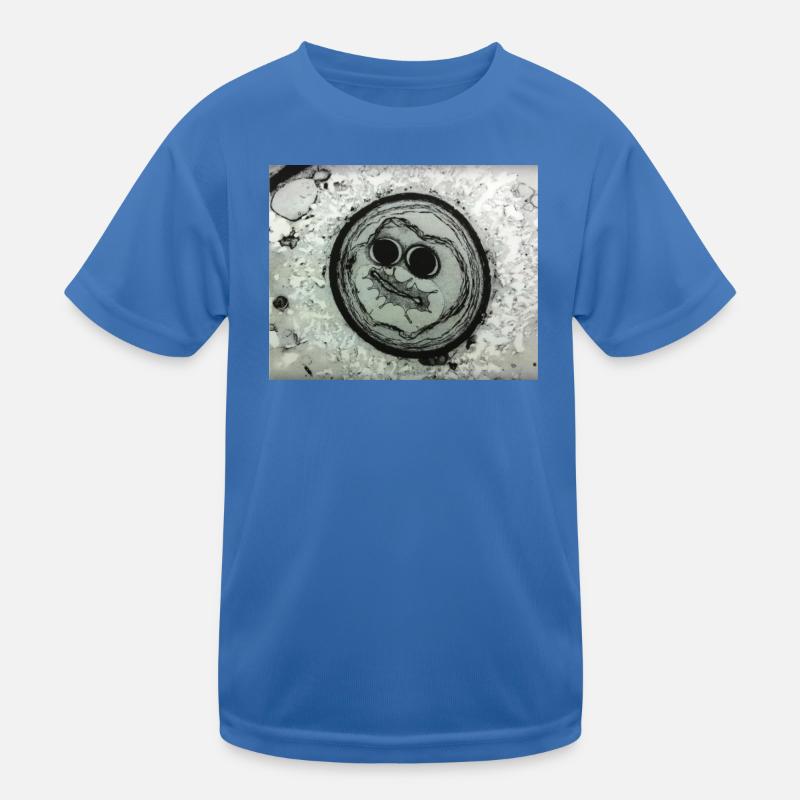 Planetengesicht mit Sonnenbrille - Kinder Funktions-T-Shirt - Königsblau