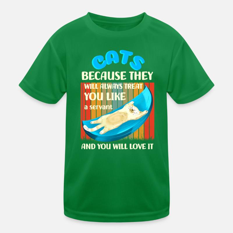 Des chats parce qu’ils vous traiteront comme un serviteur T-shirt sport Enfant