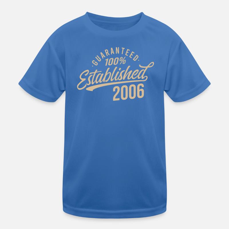 100% Established in 2006 Kids Functional T-Shirt