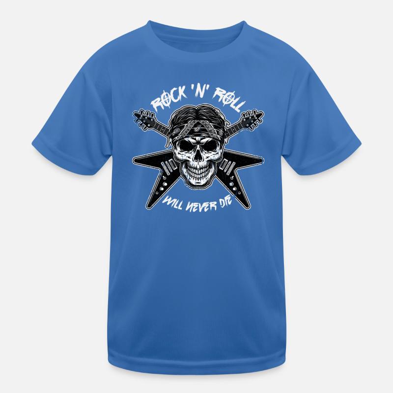 Skull Rock never dies. Kids Functional T-Shirt