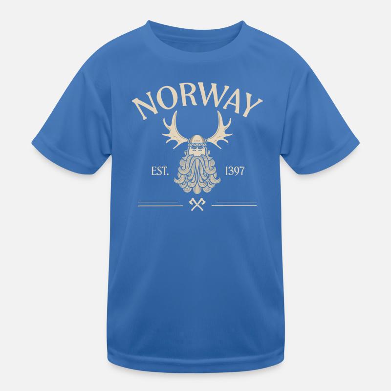 Norway - Viking Beard - Moose Kinder Funktions-T-Shirt