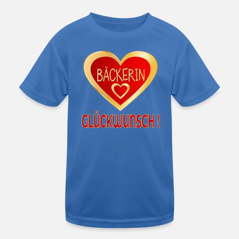 GLÜCKWUNSCH BÄCKERIN BACKEN - HERZ Kinder Funktions-T-Shirt