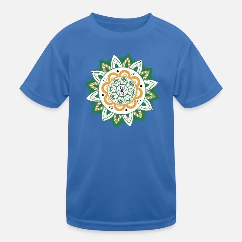 oriental pattern morocco green orange Kids Functional T-Shirt