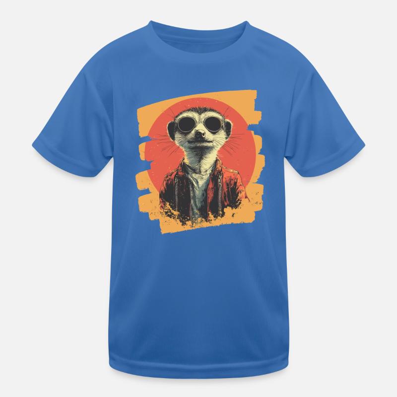 Erdmännchen Retro Kinder Funktions-T-Shirt