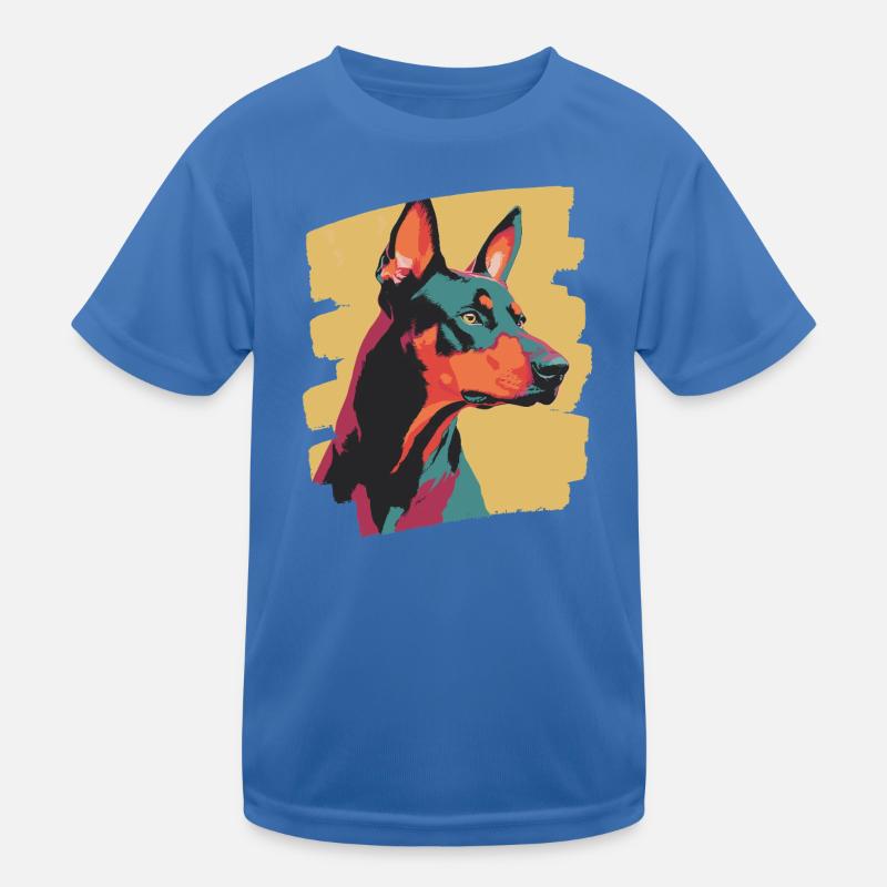 Dobermann Kinder Funktions-T-Shirt