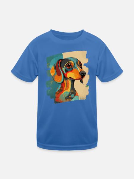 Dackel - Kinder Funktions-T-Shirt - Königsblau
