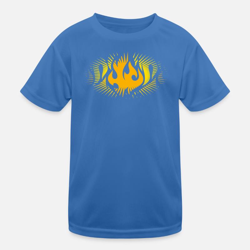 Strahlendes Flammensymbol – Kraftvolles Design Kinder Funktions-T-Shirt