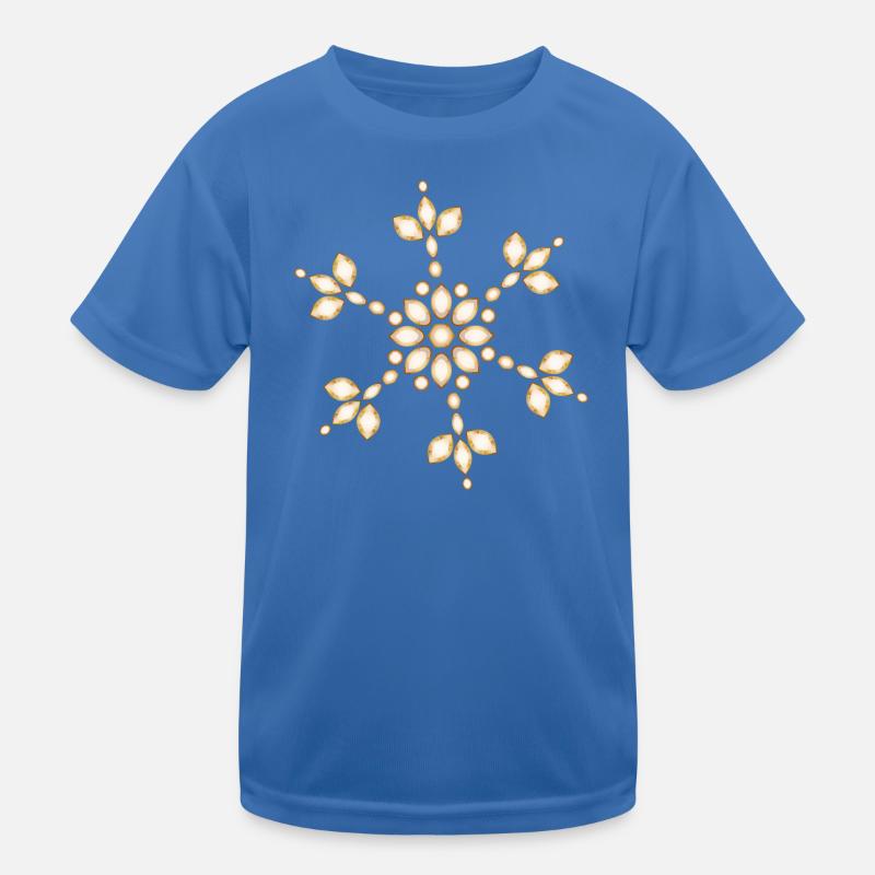 Amber Geometric Snowflake Kids Functional T-Shirt