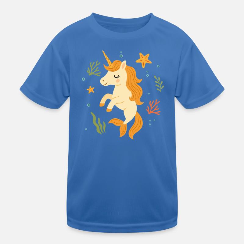 Unicorn with Fin – Magic Under Water Kids Functional T-Shirt