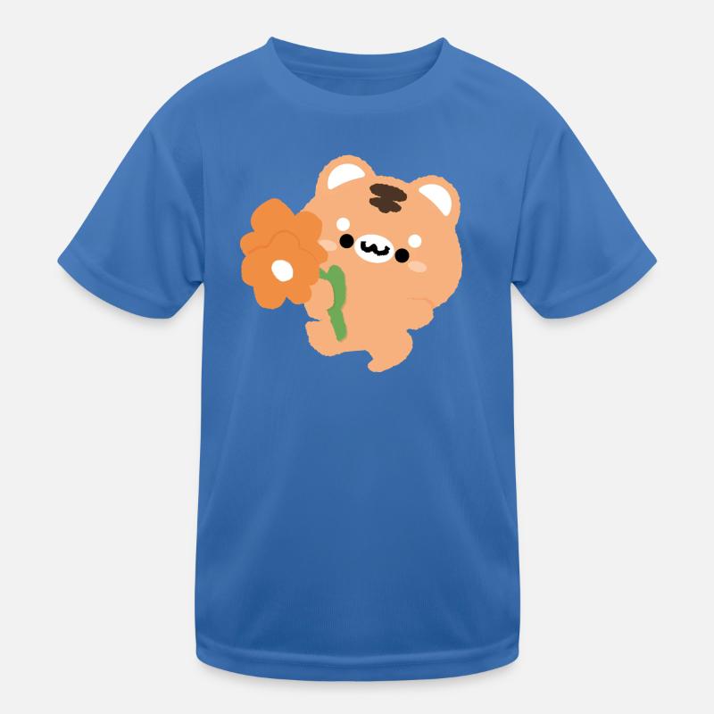 Romantischer Tiger Kinder Funktions-T-Shirt