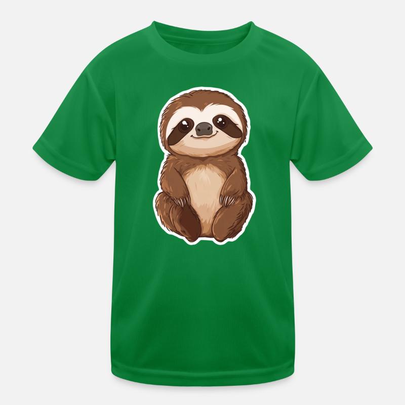 Faultier Kinder Funktions-T-Shirt