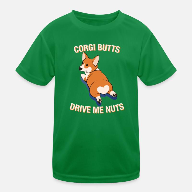 Funny Corgi Butts Drive Me Nuts Design Kinder Funktions-T-Shirt