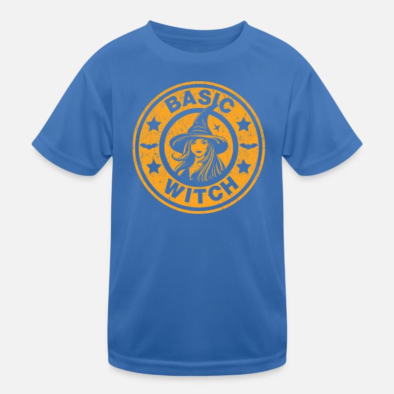 Basic Witch Vintage Halloween Aesthetic Pumpkin Kids Functional T-Shirt