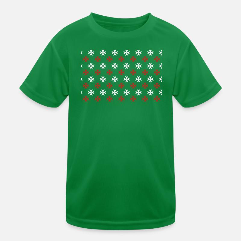Maltese cross pattern Kids Functional T-Shirt