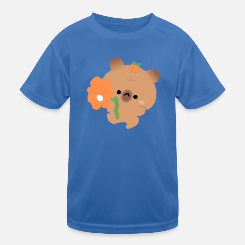 Romantisches Capybara Kinder Funktions-T-Shirt