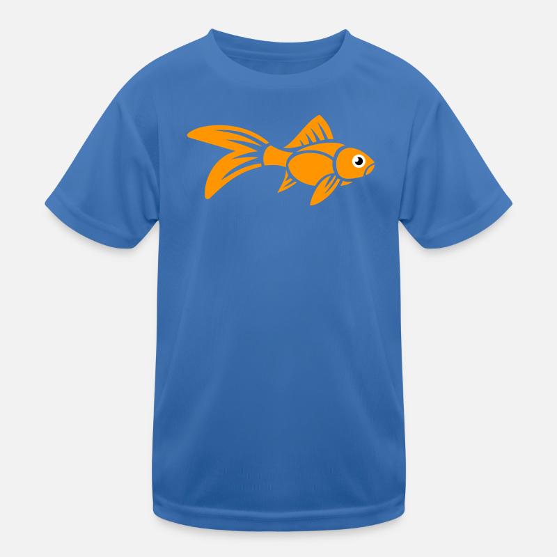 Stylized Goldfish Kids Functional T-Shirt