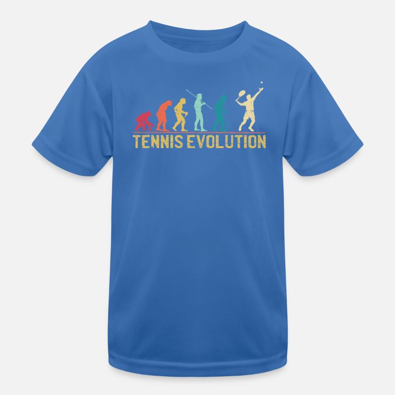 Tennis Evolution Evolution Grafikdesign Kinder Funktions-T-Shirt