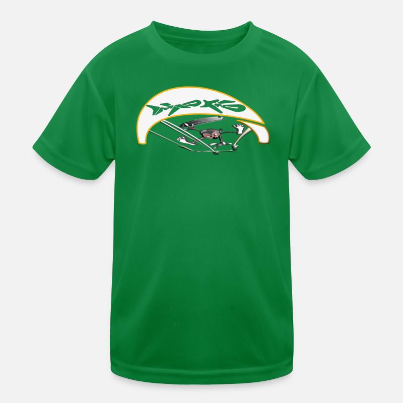 Aktiver Kiter mit dynamischer Flugbahn Kinder Funktions-T-Shirt