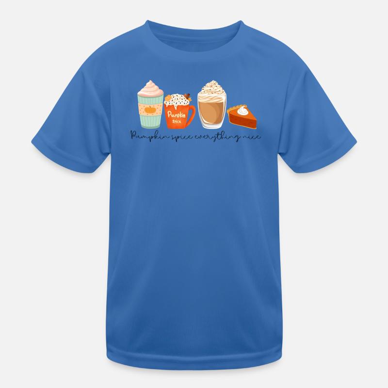 ☕ Pumpkin Spice Everything Nice 🎃 Kids Functional T-Shirt