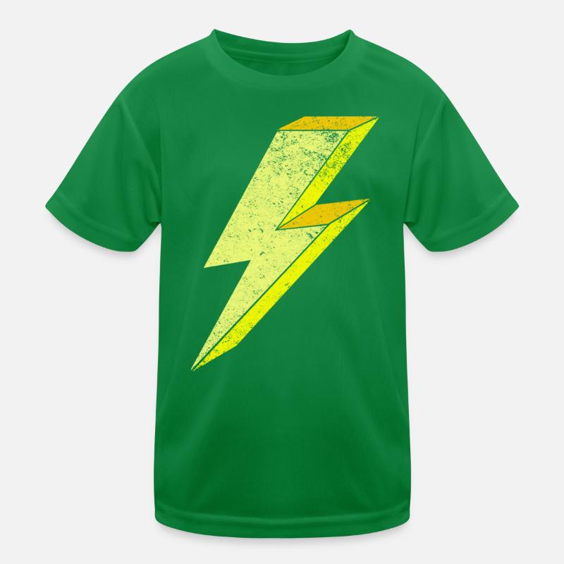 Blitzsymbol Fleckendesign auf Kleidung 3D Kinder Funktions-T-Shirt