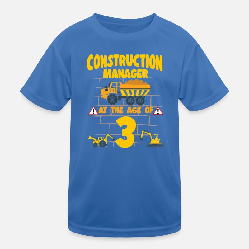 Fête de construction 3e anniversaire Camion de 3 ans T-shirt sport Enfant